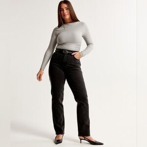 Abercrombie & Fitch Black Straight Leg Jeans